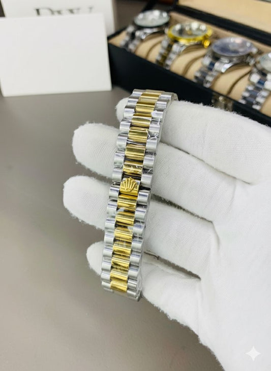 Ro-lex Jubilee Watch – Mechanical | Golden | Two Tone Steel | Classic Men’s Edition