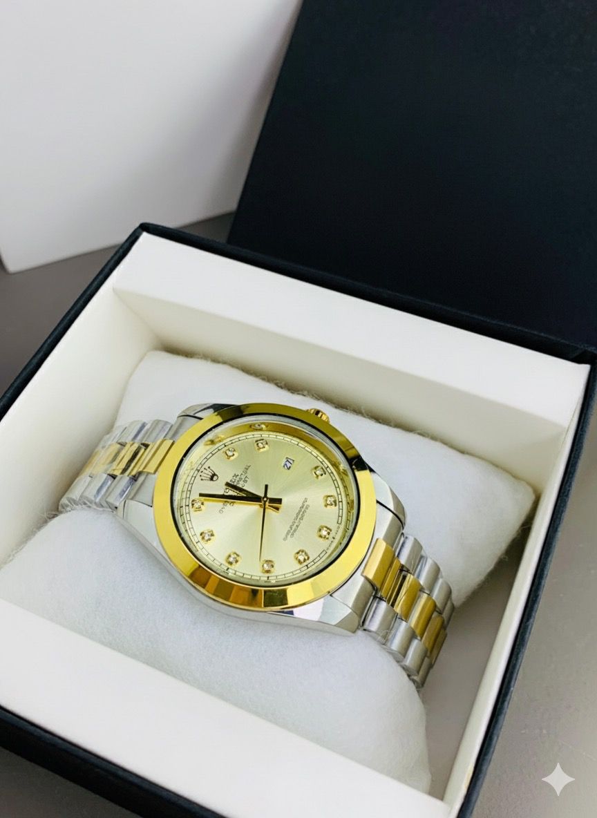 Ro-lex Jubilee Watch – Mechanical | Golden | Two Tone Steel | Classic Men’s Edition