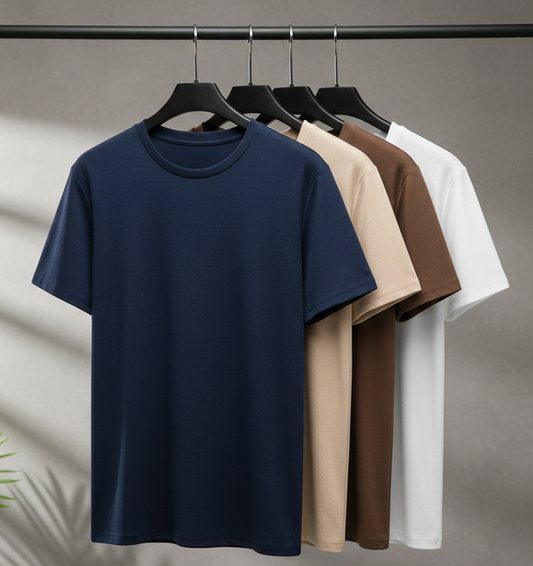 Pack of 4 Premium T-Shirt for Men | Regular Fit Casual Wear