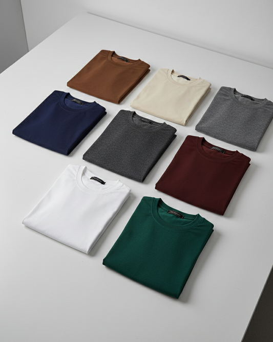 Pack of 8 Premium T-Shirt for Men | Regular Fit Casual Wear