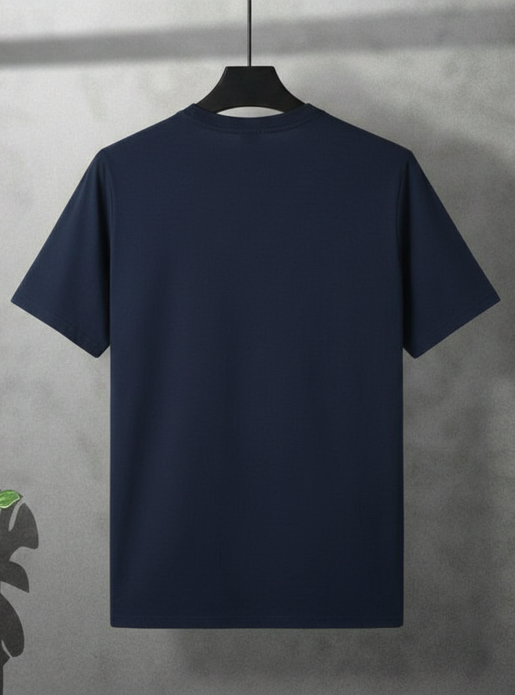Premium Cotton T-Shirt for Men – Navy Blue | Regular Fit Casual Wear
