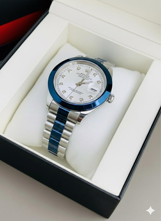 Ro-lex  Jubilee Watch – Mechanical | Blue | Two Tone Steel | Classic Men’s Edition