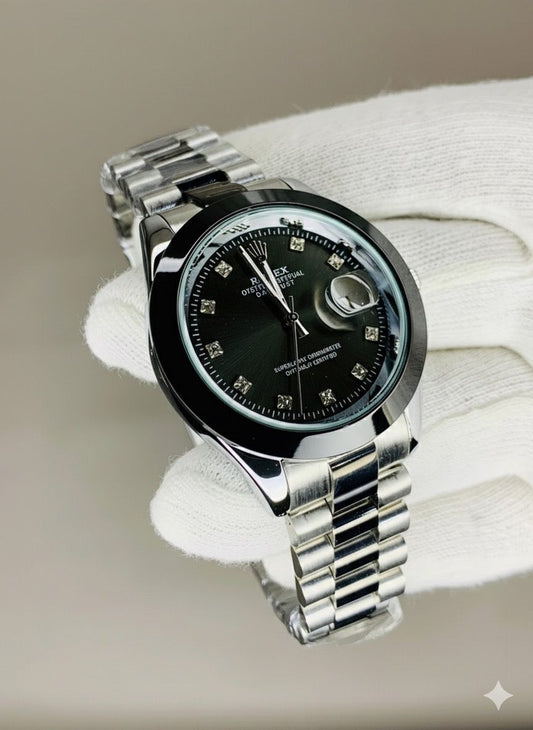 Ro-lex  Jubilee Watch – Mechanical | Black | Two Tone Steel | Classic Men’s Edition