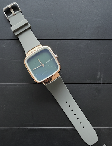 CK Square Dial Smooth Silicone Strap Watch – Casual | Formal