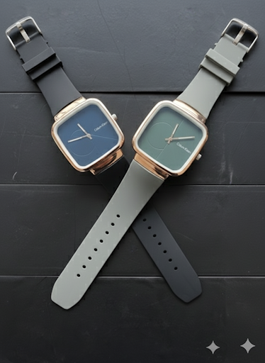 CK Square Dial Smooth Silicone Strap Watch – Casual | Formal