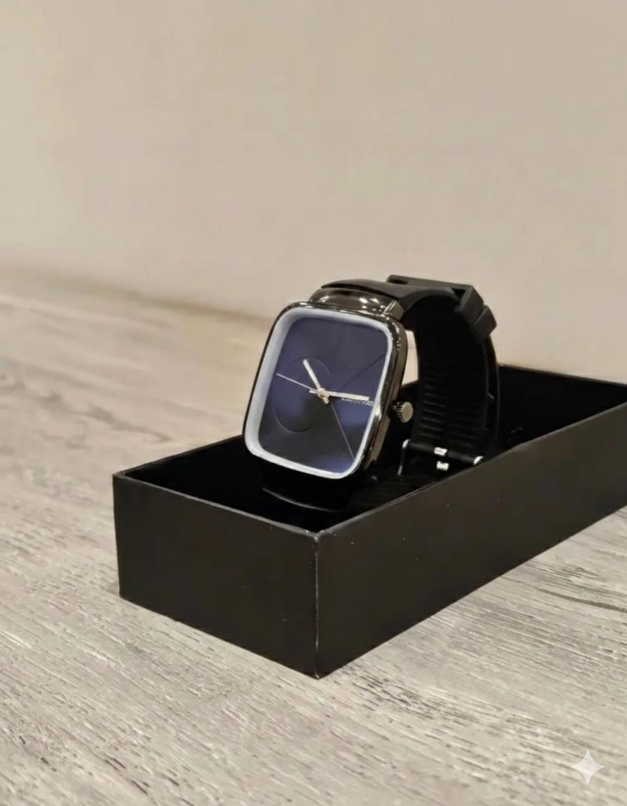 Pack of 3 CK Square Dial Silicone Strap Watch – Casual | Formal