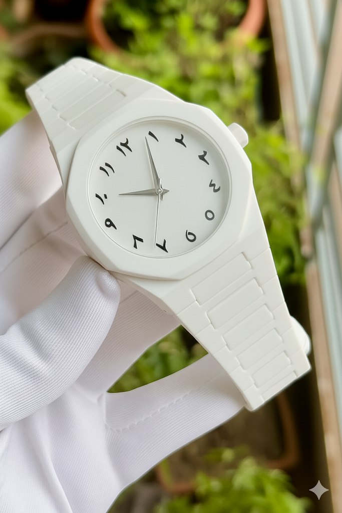 Pack of 3 Arabic Aura Watches – Black, White & Monochromatic Marble Colour